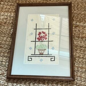 Framed Cross Stitch Artwork